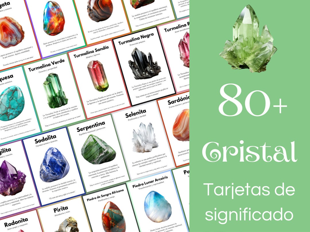 80 Customizable Crystal Cards, Printable Cards With Precious Stones and ...