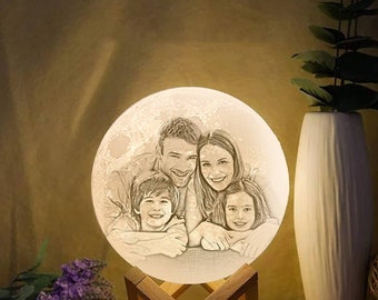 Personalized 3D Moon Lamp: Custom Photo Lunar Night Light