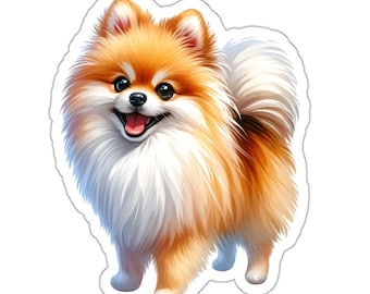 Pegatinas de Pomerania Hygge para Kindle - Diseño Kidcore, perfectas para portátiles, cuadernos y más - Divertidas calcomanías de perro, pegatinas troqueladas para amantes de los Pomerania