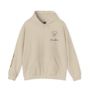 Pommern Sweatshirt für stolze Hundemama Einzigartige Geschenkidee Sleek Line Art Hoodie Minimalistisches Design Einsteck-Sweatshirt für Pom Moms