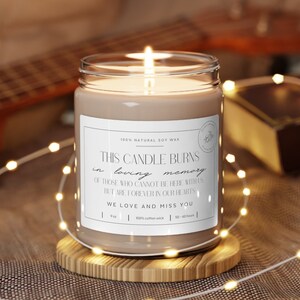 In Loving Memory | Premium 9oz Scented Soy Candle | Candle Gift | Loss of Loved One | Sympathy Gift | Bereavement Gift | Gifts for Family