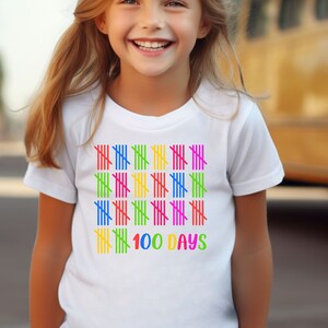 100 Days of School Youth Tee, 100 Days of School Shirt, 100 Day Shirt, 100th Day of School Celebration, Student Shirt, 100 Days Brighter