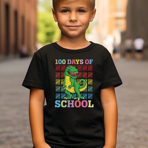 100 Days of School TRex Youth Shirt, 100 Days of School Shirt, 100 Day Shirt, 100th Day of School Celebration, Student Shirt