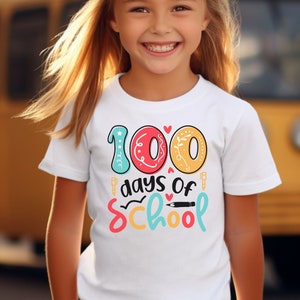 100 Days of School Youth Tee, 100 Days of School Shirt, 100 Day Shirt, 100th Day of School Celebration, Student Shirt, 100 Days Brighter