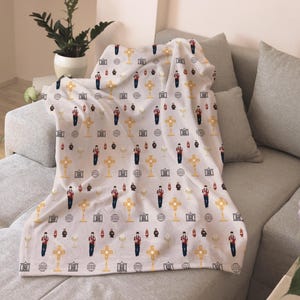 Blessed Carlo Acutis Blanket, Soft Winter Throw, Cozy Saints Blanket, Gift for Catholics