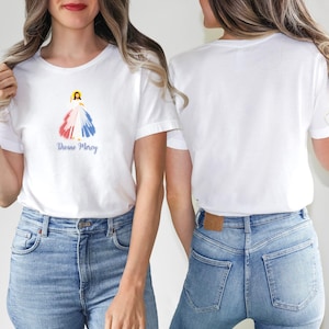 Divine Mercy T Shirt, Unisex Jersey Short Sleeve Tee, Jesus I Trust in You Tee, Catholic Shirt, Religious Clothing, Christian Apparel