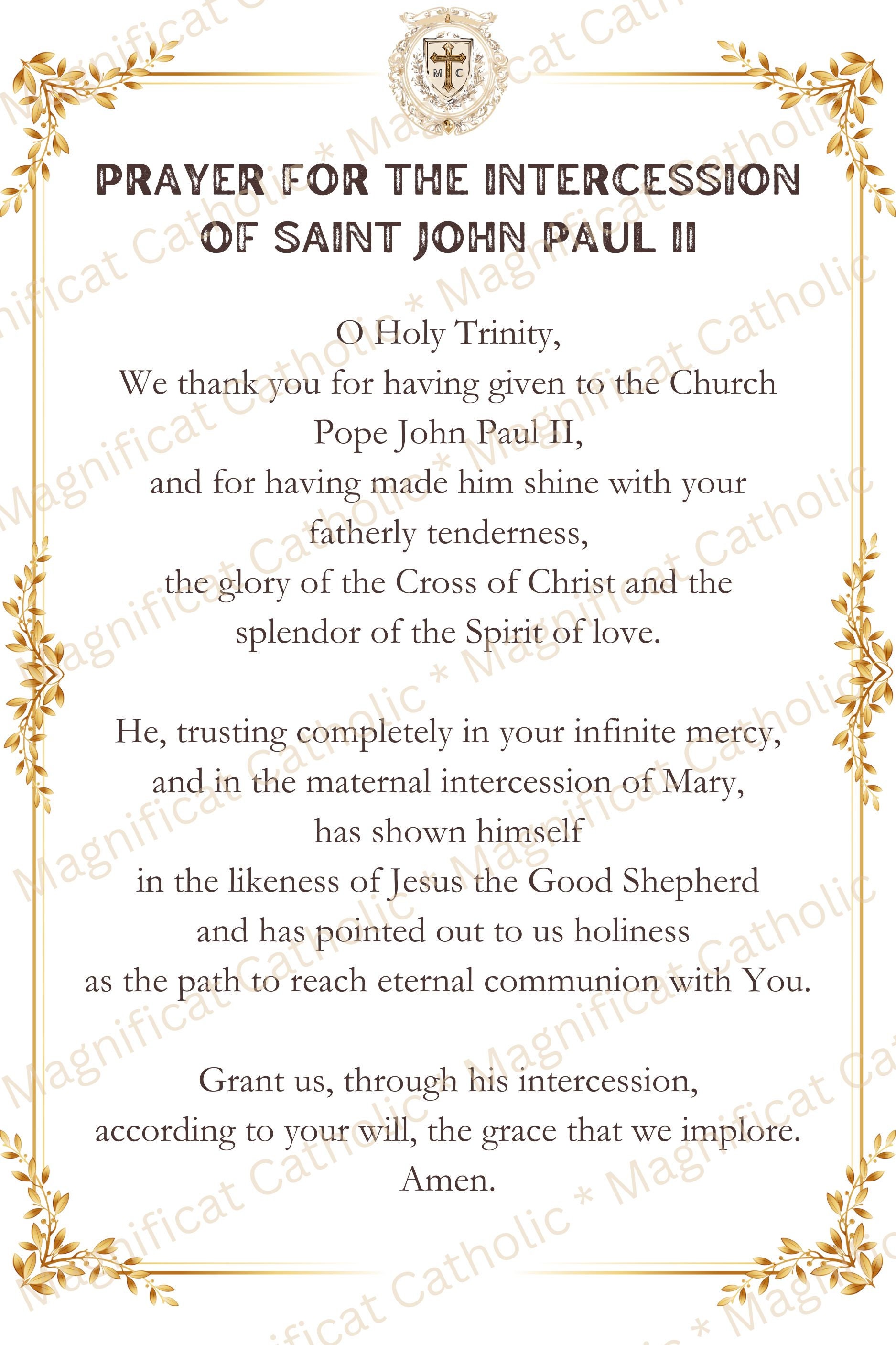 Vintage Saint John Paul II Catholic Art Digital Print, Religious Retro Decor, Instant Download