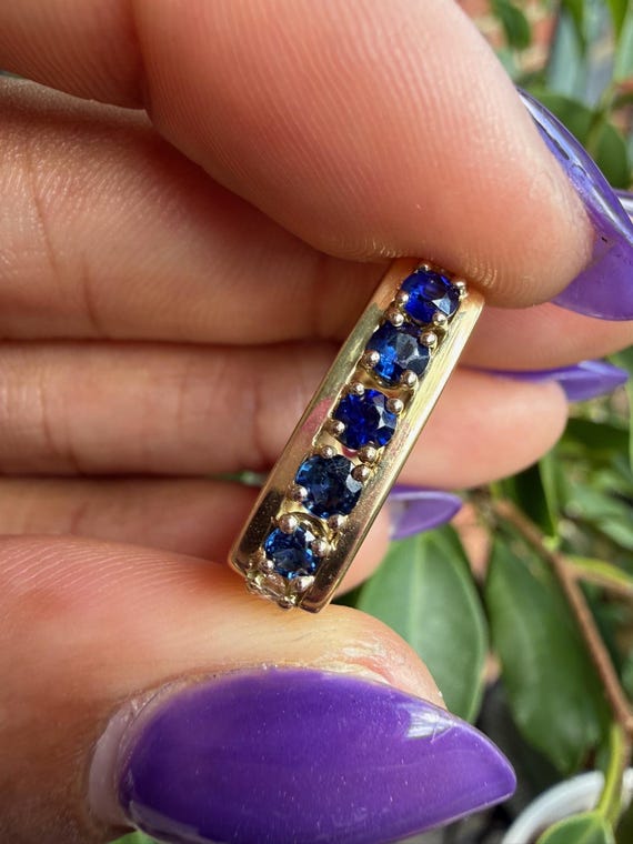 18k Diamond Sapphire Ruby Square ring - image 10