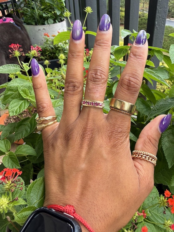 18k Diamond Sapphire Ruby Square ring - image 11