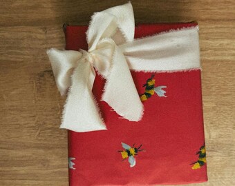 Bumble Bee (Christmas Red) Wrapping Paper