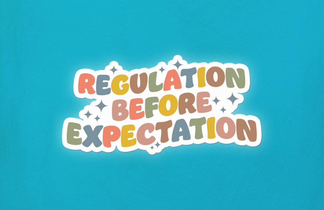 Regulation Before Expectation Sticker ADHD Neurodivergent Etsy
