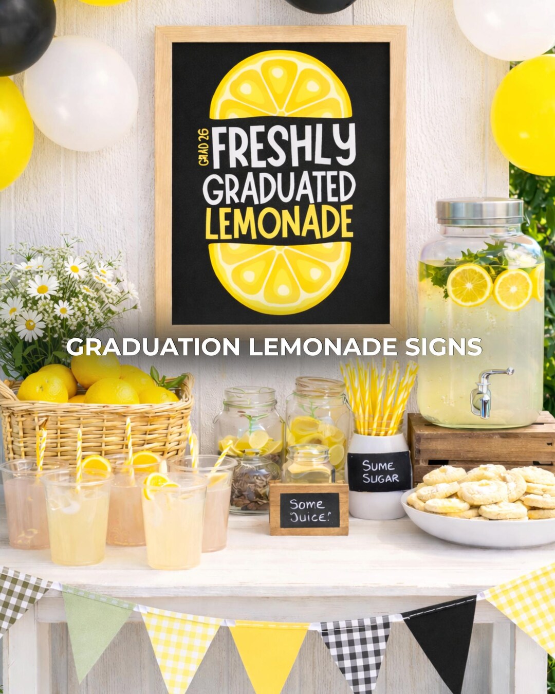Graduation Lemonade Bar Sign, Class of 2026 Drink Decor (digital ...