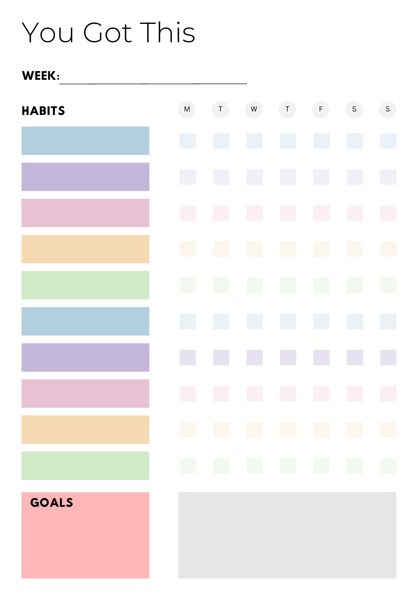 Habit Tracker Printable - Etsy