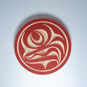 Coast Salish &#39;Sun&#39; Indigenous Design by Joe Wilson Pacific West Coast Native Art | Wood Wall Plaque | Home Decor | Housewarming Gift