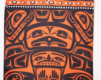 Salish 'Longhouse' Indigenous Design by Jason Peters Tote Bag | Pacific Northwest Native Art | Eco Friendly | Reusable | Grocery Tote | Gift