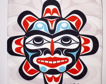 Coast Salish 'Copper Sun' Indigenous Design by Joe Wilson Tote Bag | Pacific North West Native Art | Eco Friendly | Reusable | Grocery Tote