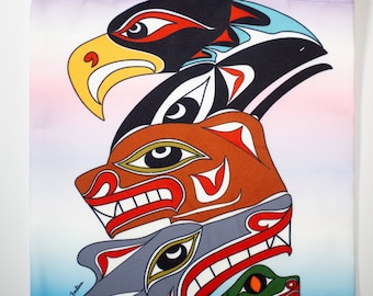 Coast Salish 'Forest Dwellers' Indigenous Design by Douglas LaFortune Tote Bag | Pacific Northwest Native | Eco Friendly | Reusable | Gift