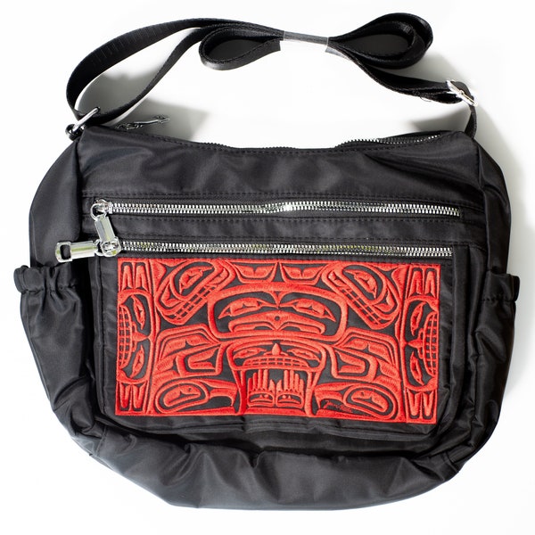 Salish 'Longhouse' Indigenous Design by Jason Peters | Shoulder Purse | Everyday Crossbody Bag | Pacific Northwest Native Art | Gift for