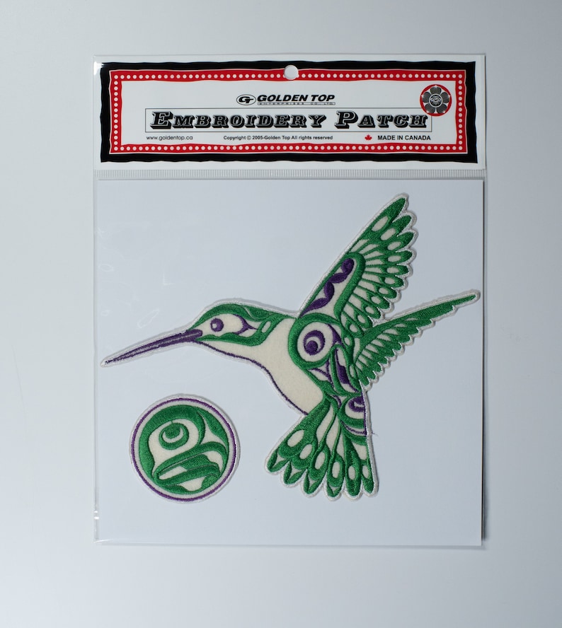 Coast Salish 'hummingbird' Indigenous Design by Joe Wilson | Iron-on ...