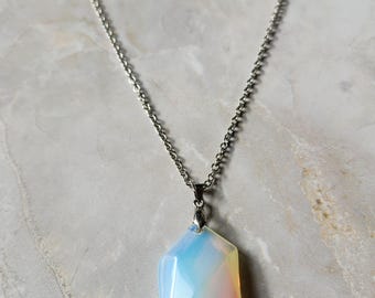 Opal Shark Tooth Necklace
