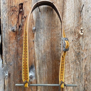 Split Ear Headstall with Geometric Stamping
