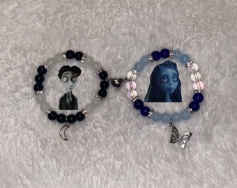 Victor and Emily Corpse Bride matching bracelets