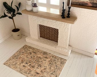 Tapis miniature en toile pour maison de poupée, tapis de style moderne