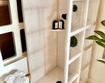 Dollhouse Minuature shampoo and conditioner set; 1:12 scale mini bathroom shampoo conditioner set bundle miniature bathroom decor