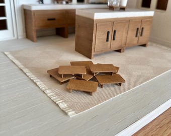 Dollhouse Miniature Faux Wood Stands: Kitchen/Bath Decor
