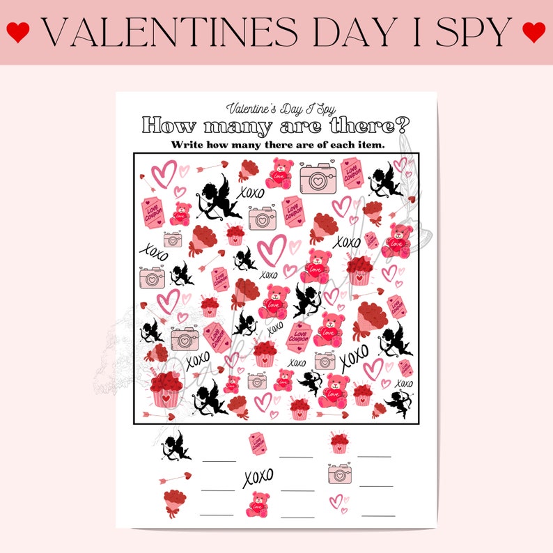 Valentines Day I Spy | Printable I Spy for Kids | Valentines Game ...