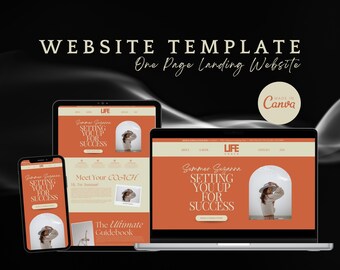 Canva Website Template: Business Coach Landing Page (Digital Download)