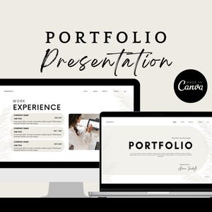 Portfolio Presentation, Portfolio Template, Portfolio Presentation Slide Template, Minimalist Portfolio Presentation Template,Canva Template