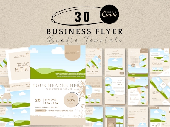 Canva Business Flyer Template: Editable Marketing Designs (Digital Download)