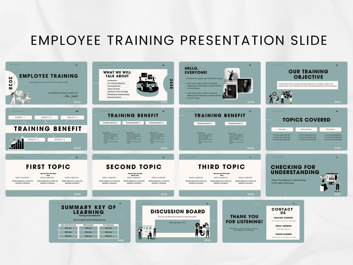 Editable Employee Training Presentation: Canva Template (digital ...
