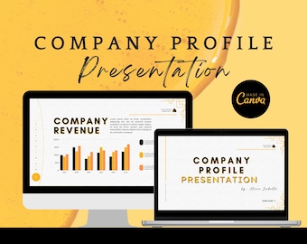 Company Profile Presentation Slide: Editable Canva Template