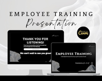 Plantilla editable de presentación de capacitación para empleados: Canva Slide Deck (descarga digital)