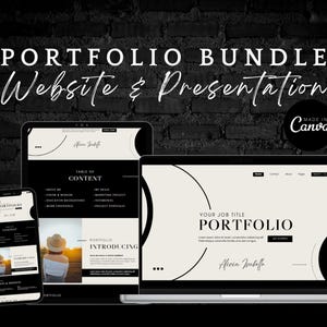 Portfolio Presentation, Portfolio Template, Portfolio Presentation Slide Template, Minimalist Portfolio Presentation Template,Canva Template