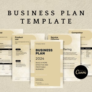 Business Template, Business Plan Template, Small Business Plan Template, Business Planner, Startup Business Plan, Canva Editable Template