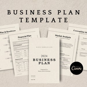 Small Business Plan Template | Small Business Planner Printable | Start Up Business Plan | Editable Canva Template | Business Plan Template
