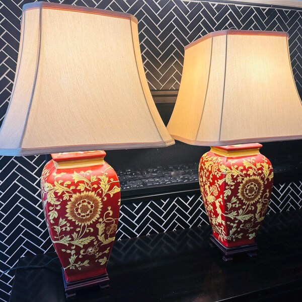 Chinoiserie Lamp - Etsy