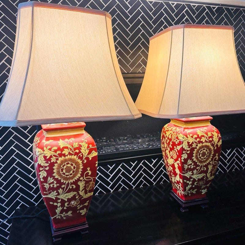 Chinoiserie Lamp - Etsy