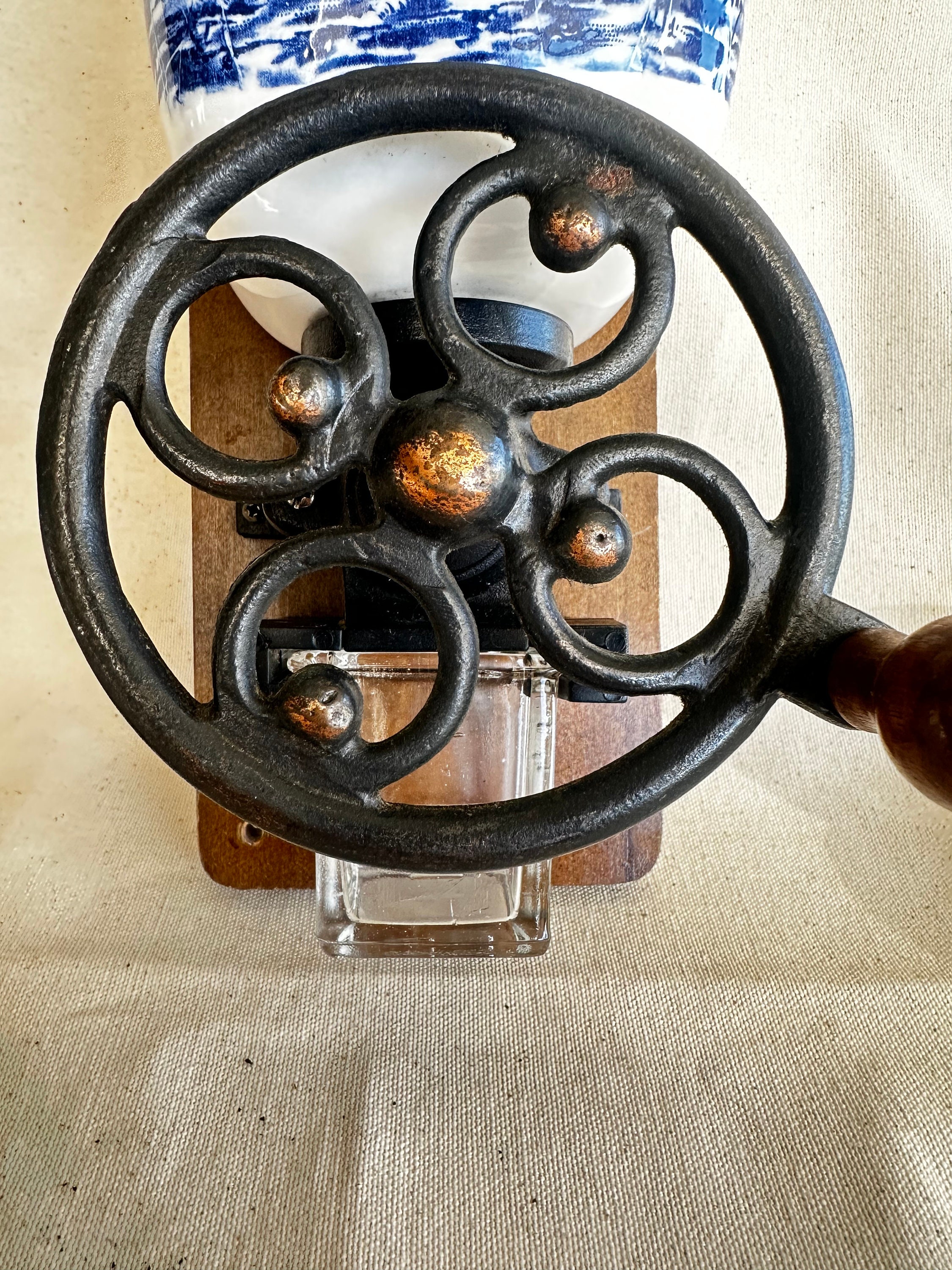 Antique Coffee Grinderdelft Blue and Whitewall Mount Coffee Etsy