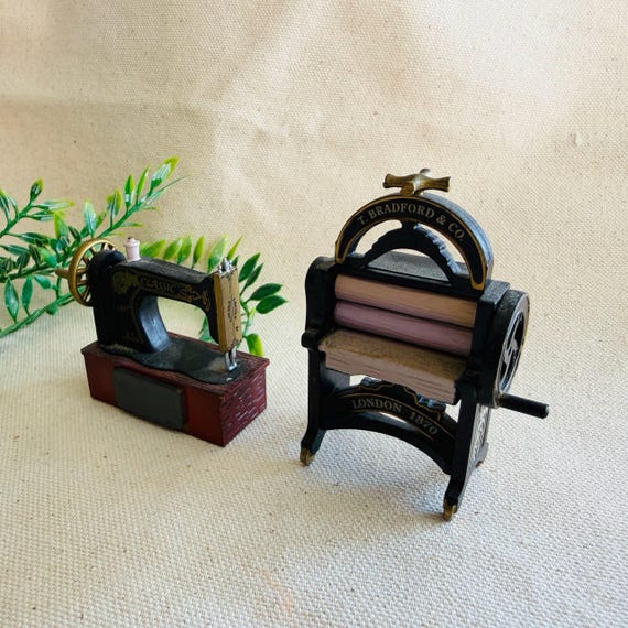 Vintage Acme Refrigerator Magnets } Coffee Grinder, Sewing Machine