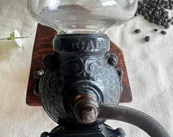 Arcade Crystal 1- Antique Coffee Grinder-vintage Crystal