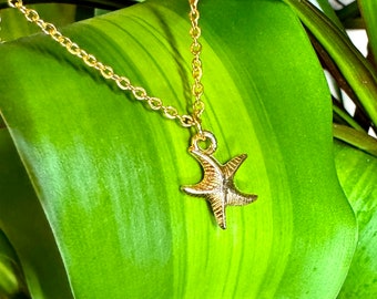 Golden Starfish Necklace