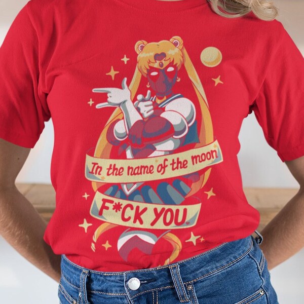 Tshirt inspiré de Sailor Moon, amateurs d'anime et de métal, elle est la seule, t-shirt F You anime, chemise mignonne mais dangereuse, cornes en métal, psychopathe mais mignon