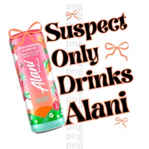 Suspect Only Drinks Alani PNG, Energy Drink Png, Png Download, Alani Png, Digital Download, Energy Drink Lover, Bows, Coquette