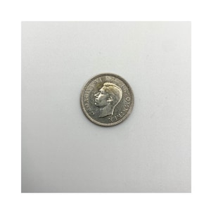 1939 Silver Georgivs VI d g br own rex Great Britain Six 6 Pence Coin