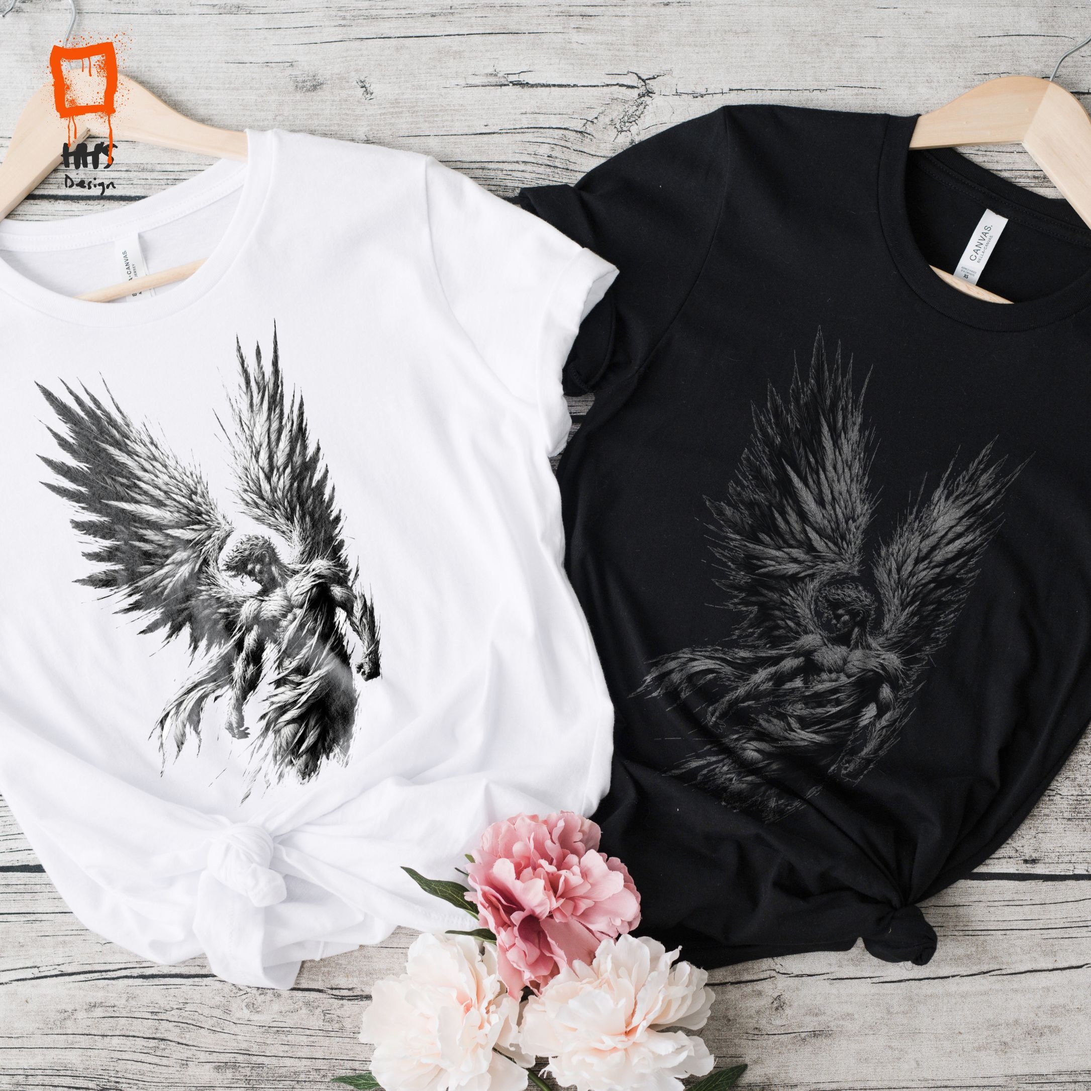 Angel Cloth Design Angel Wings Design,graphic Tee,art Print,fashion Top,artistic Clothing ...