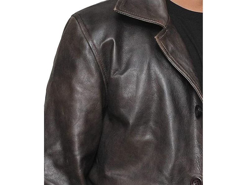 Men Lambskin Leather Coat Casual Car Coat Real Leather Jacket Coat for Men, Party Coat Premium Leather Blazer Jacket for Everyday Wear Black image 3